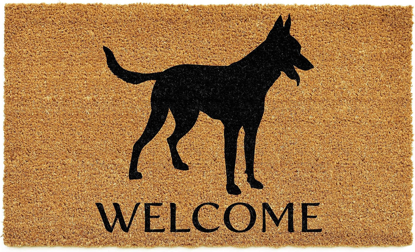 Felpudo belga Malinois 17x29pulg marrón/negro