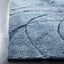 Alfombra Shag ondas abstractas 2'3x4' azul claro