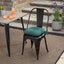 Set 4 cojines asiento bistró exterior 14.5x15pulg resistente