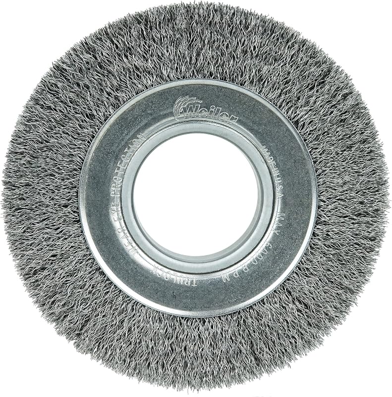 Rueda alambre prensado 6pulg acero 0.014pulg eje 2pulg