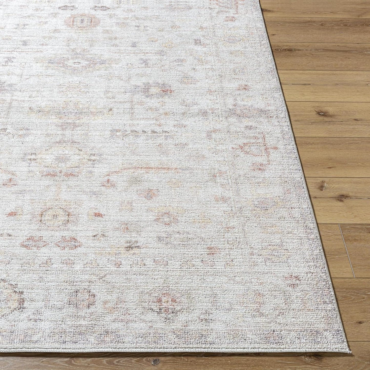 Alfombra 7x9ft x 10ft color blanco hueso