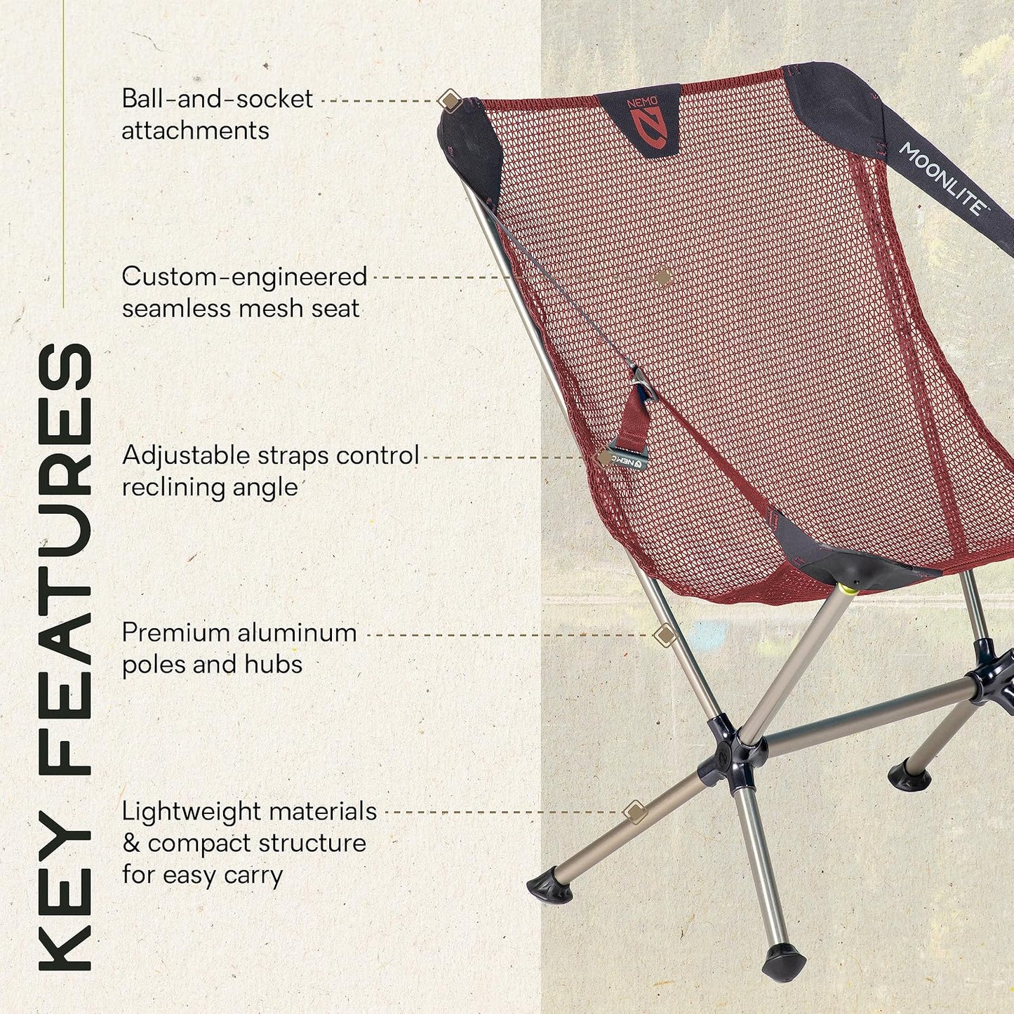 Silla campamento reclinable Smolder