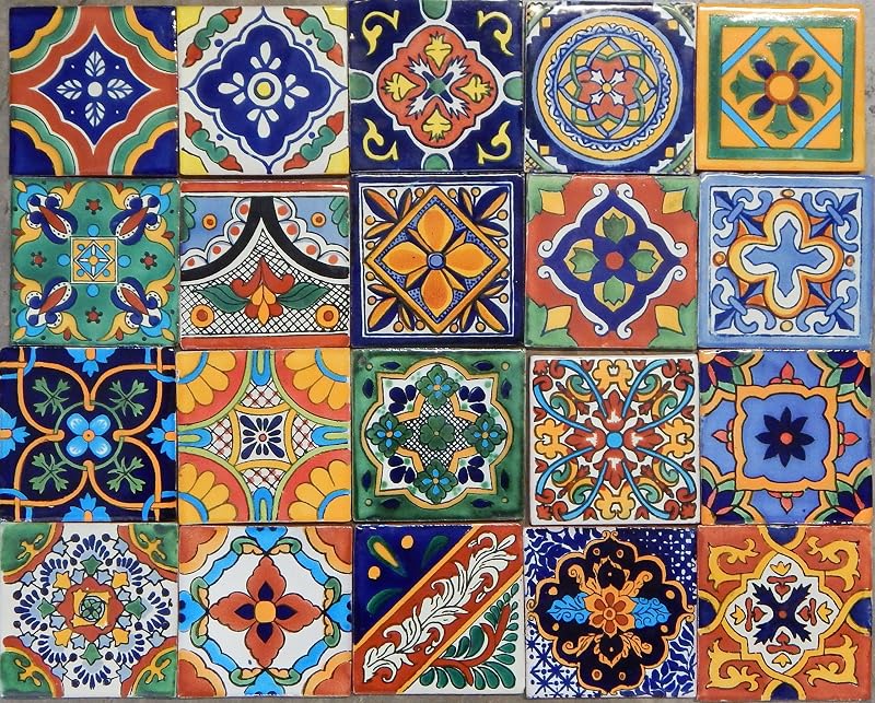 100 Azulejos Mexicanos Surtidos 4x4