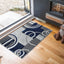 Tapete moderno suave 2x3ft azul marino para sala comedor