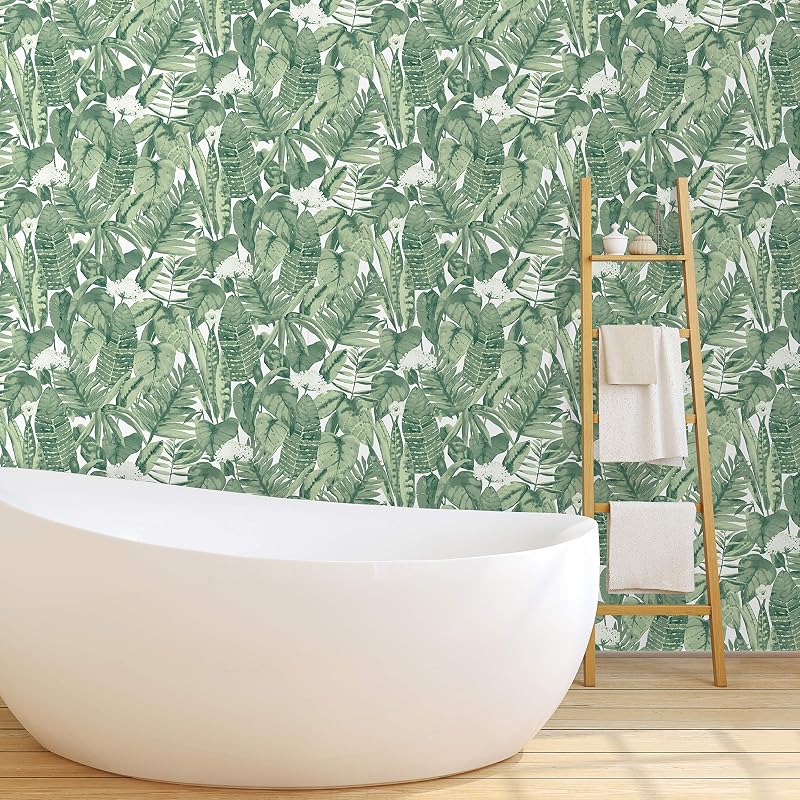 Papel tapiz remov. Jungle Green 20.5x16.5" 2 pzas