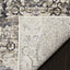 Alfombra envejecida 3x5ft color carbón/crema