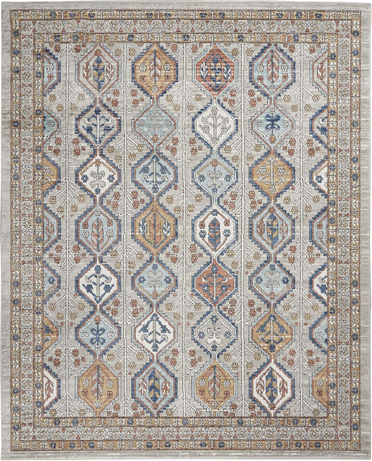 Alfombra multicolor 6'7"x9'6" para dormitorio y sala