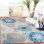 Alfombra exterior lavable 5'3x7'6 gris y azul patio