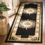 Alfombra pasillo 2'3x8' color negro y marfil