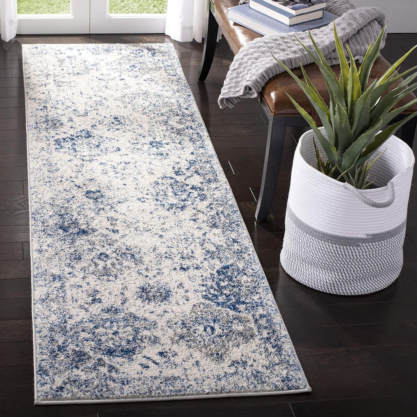 Alfombra pasillo 2ft3pulg x 6ft diseño bohemio