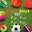 Set 7 pelotas deportivas 8.5pulg arcoíris para niños