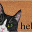 Felpudo gato tuxedo blanco y negro 24x36