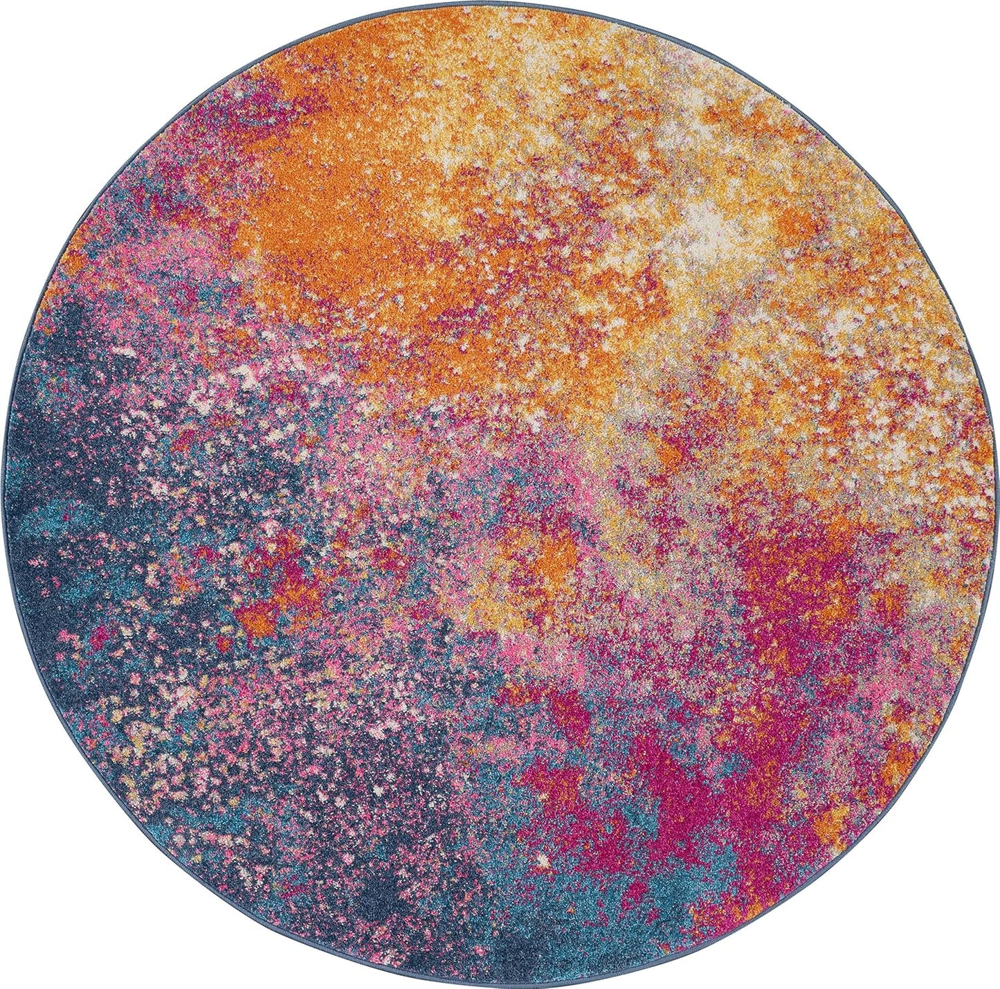Alfombra redonda Passion Sunburst 5ft3" moderna abstracta