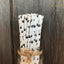 Pajitas papel estampado patas perros 7.75pulg pack 100
