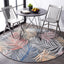 Alfombra exterior redonda 4ft color negro y óxido lavable