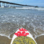 Palo de paddle para perros SUP con diseño de huellas