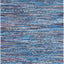 Alfombra área 5x8ft azul y multicolor algodón rayas sala