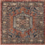 Alfombra cuadrada terracota/azul 6" 1ft