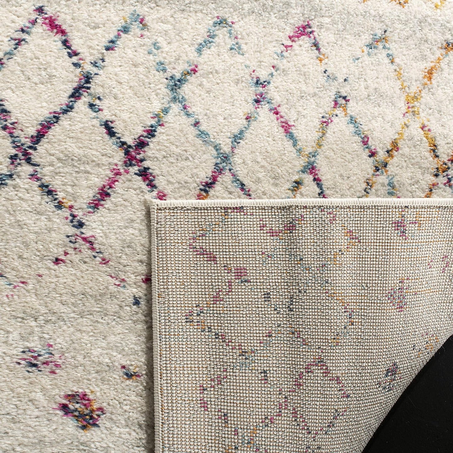Alfombra decorativa 3x5ft diseño marroquí bohemio no pelusa