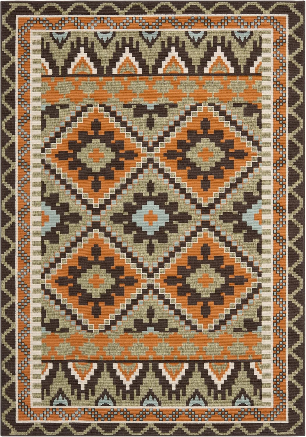 Alfombra decorativa 4x5ft 7pulg bohemio