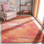 Alfombra moderna abstracta 3x5ft color marfil/naranja