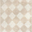 Alfombra dormitorio 6'7x9' diamante borla resistente manchas