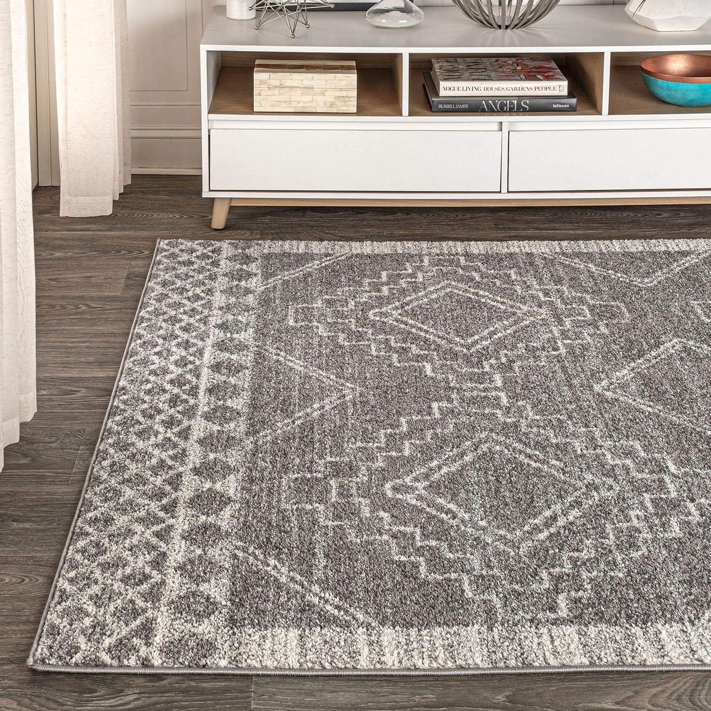 Alfombra Beni Souk gris/crema 4x6 interiores