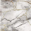 Alfombra decorativa 2'3x4' gris y dorado abstracta