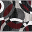 Alfombra contemporánea roja 2x3ft para sala dormitorio oficina
