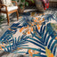 Hojas florales tropicales 4x6ft multicolor
