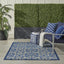 Alfombra pasillo moderna gris/azul 2x6ft