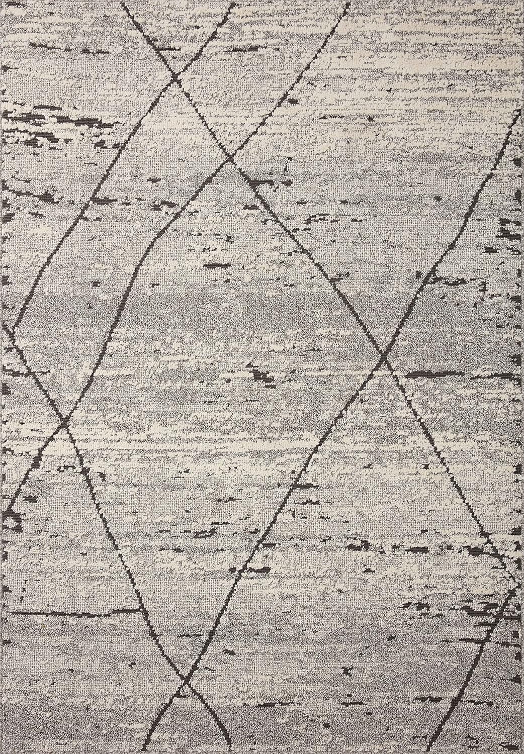 Alfombra decorativa gris carbón 2'7"x4'