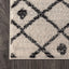 Alfombra Beni Souk crema/negro 2x8ft sala dormitorio