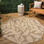 Alfombra octagonal interiores exteriores 5ft marrón