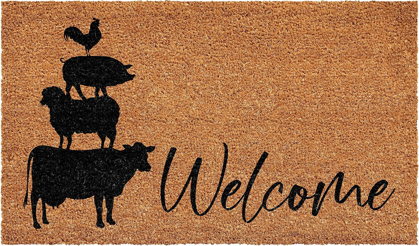 Felpudo animales granja 17x29"