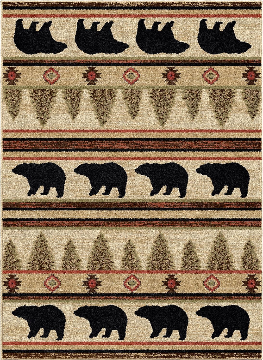 Alfombra lodge 5x7ft 3x7pulg multicolor