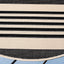 Alfombra decorativa redonda 2.7ft negro hueso