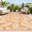 Alfombra nevis patio 5x8ft naranja/crema alta tráfico