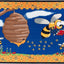 Alfombra aula infantil 6x9ft azul/multicolor