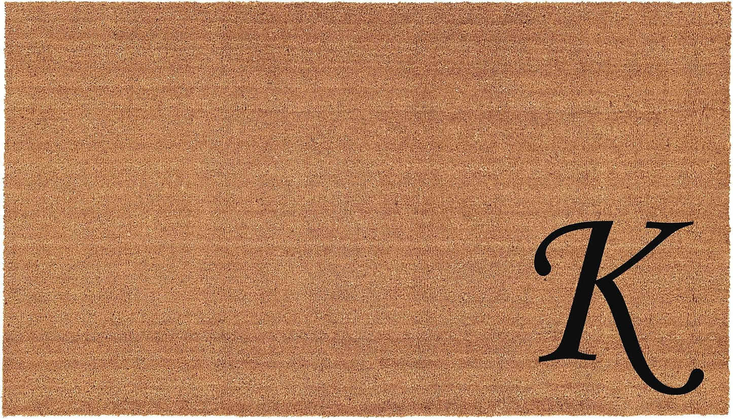 Felpudo monograma K 17x29pulg Urban Chic