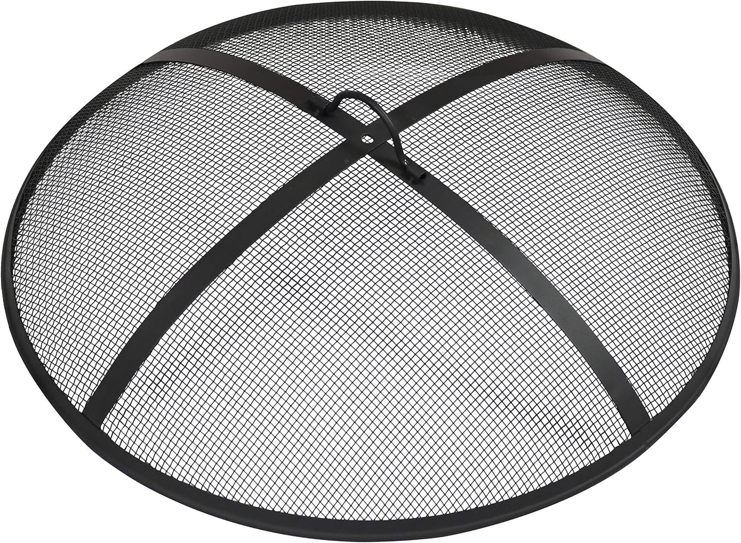 Pantalla malla acero resistente fogata 40pulg con asa