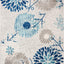 Alfombra exterior lavable 5'3x7'6 gris y azul patio