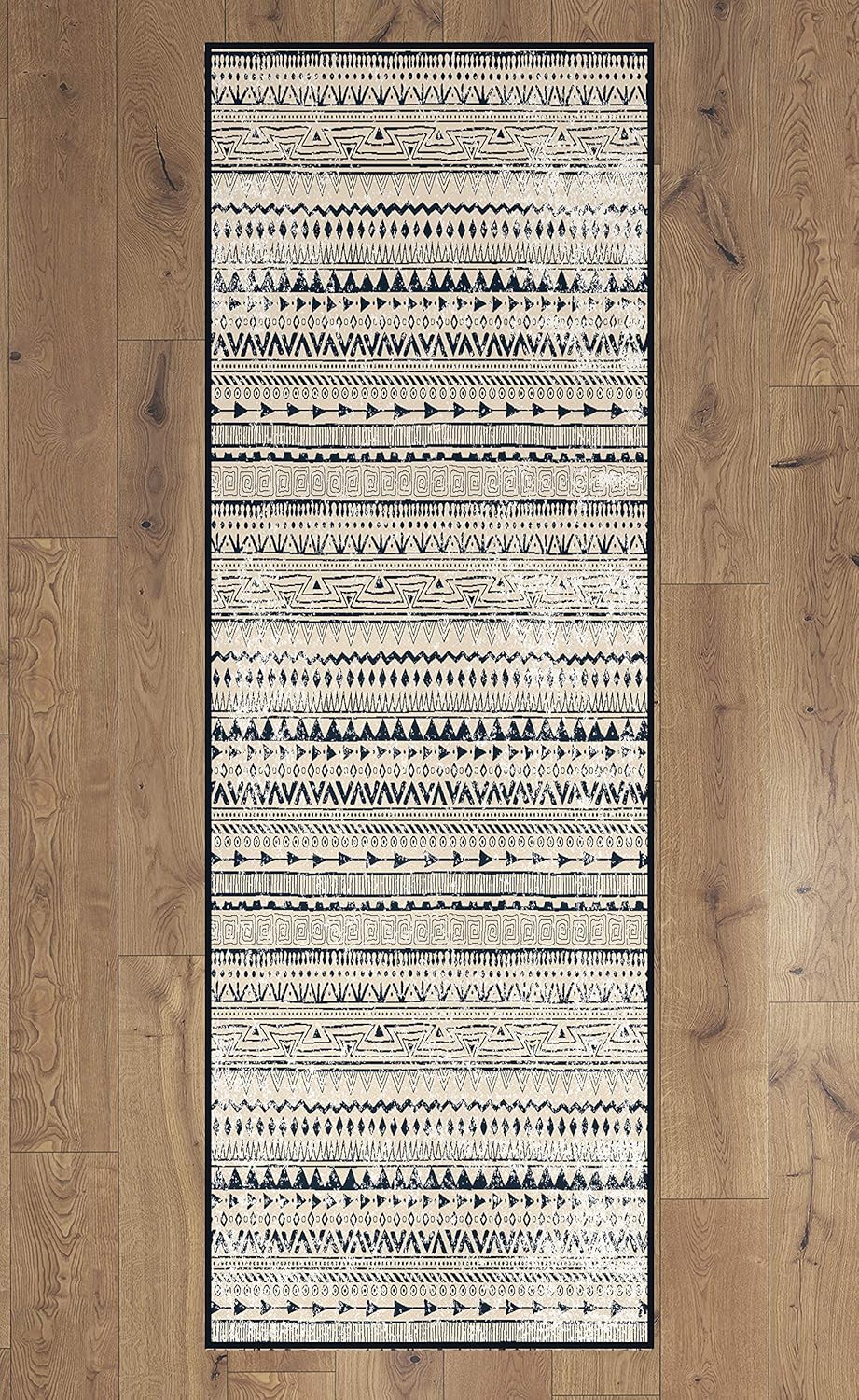Alfombra bohemia sala antiderrap 2.5x6.5ft