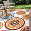 Alfombra patio 4x6ft color rojo/azul circo