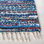 Alfombra decorativa algodón rayas 2'6"x4' azul multicolor