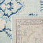 Alfombra pasillo 2.2x6ft azul claro y marfil no pelusa