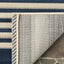Alfombra cuadrada 2.7ft azul marino y beige resistente exterior