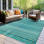Alfombra plástico reciclado reversible 6x9ft azul