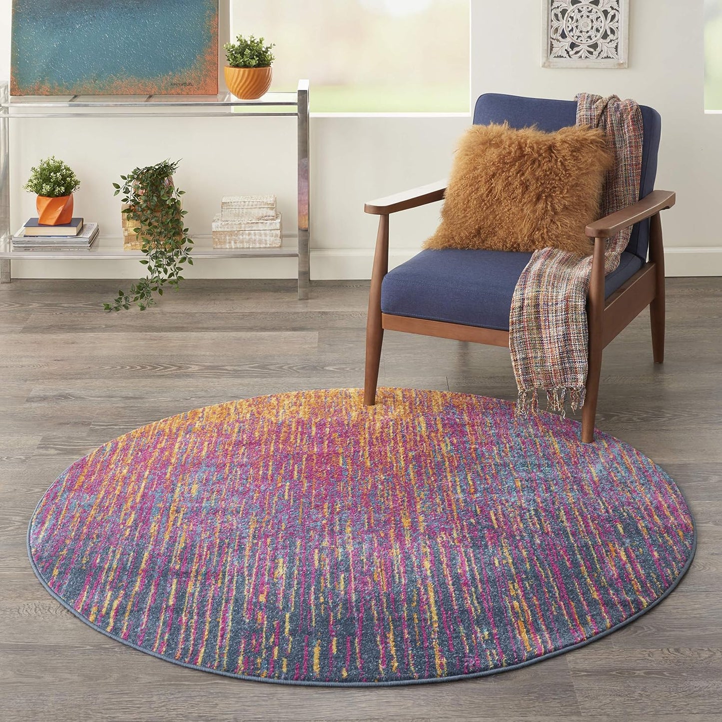 Alfombra redonda 4ft para dormitorio sala comedor
