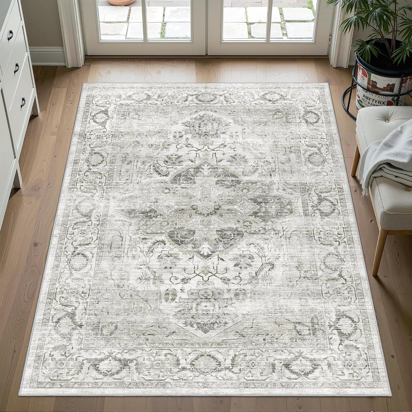 Alfombra 3x5ft antiderrap lavable estampado sala